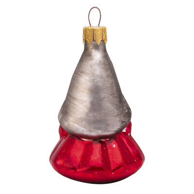 Ёлочное украшение "Волшебный гномик 2" серый, в подарочной упаковке h-9 см